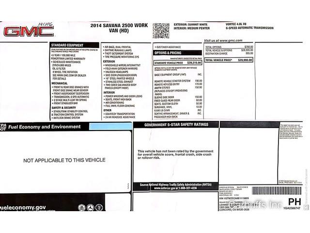 2014 GMC Savana (CC-2076566) for sale in Concord, California