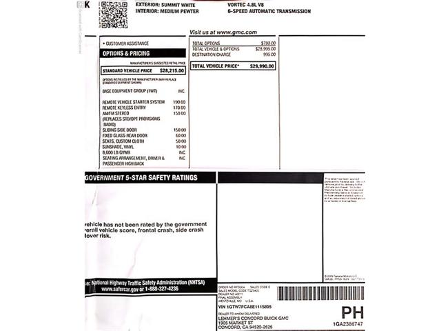 2014 GMC Savana (CC-2076566) for sale in Concord, California