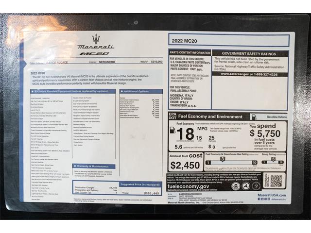 2022 Maserati MC20 (CC-2076630) for sale in Ocala, Florida