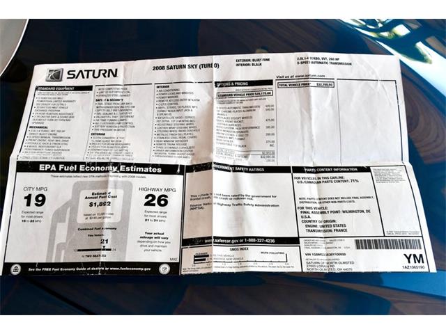 2008 Saturn Sky (CC-2077421) for sale in Elyria, Ohio