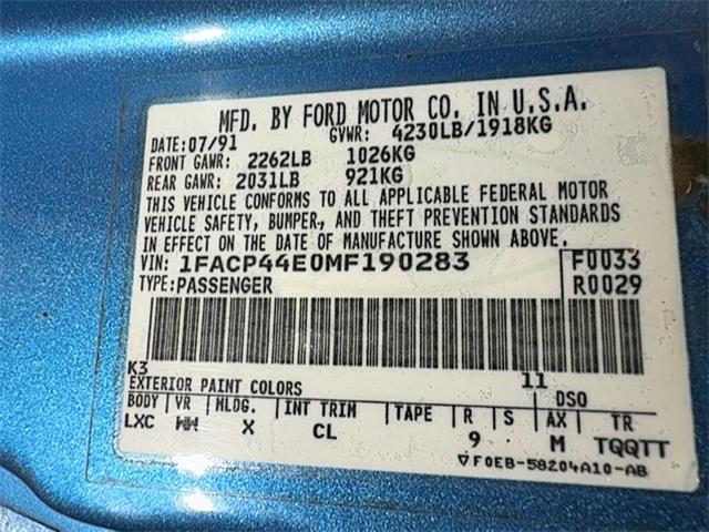 1991 Ford Mustang (CC-2070771) for sale in Reading, Pennsylvania