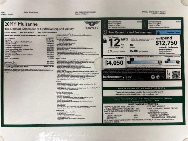 2020 Bentley Mulsanne L (CC-2077821) for sale in Lutz, Florida