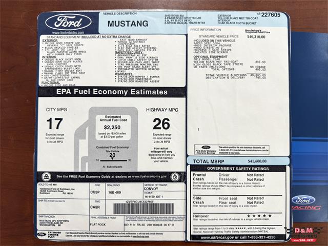 2012 Ford Mustang (CC-2078050) for sale in Glen Ellyn, Illinois