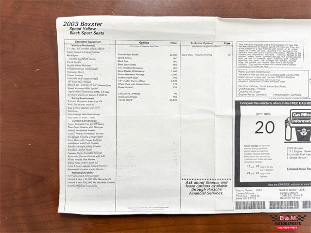 2003 Porsche Boxster (CC-2078051) for sale in Glen Ellyn, Illinois