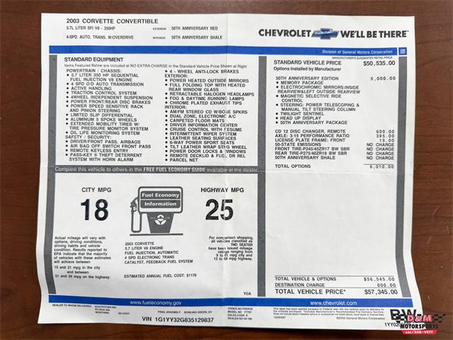 2003 Chevrolet Corvette (CC-2078056) for sale in Glen Ellyn, Illinois