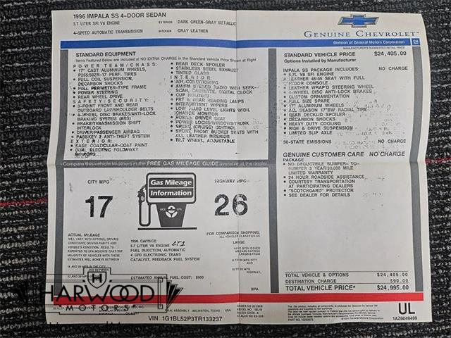 1996 Chevrolet Impala (CC-2078565) for sale in Cleveland, Ohio