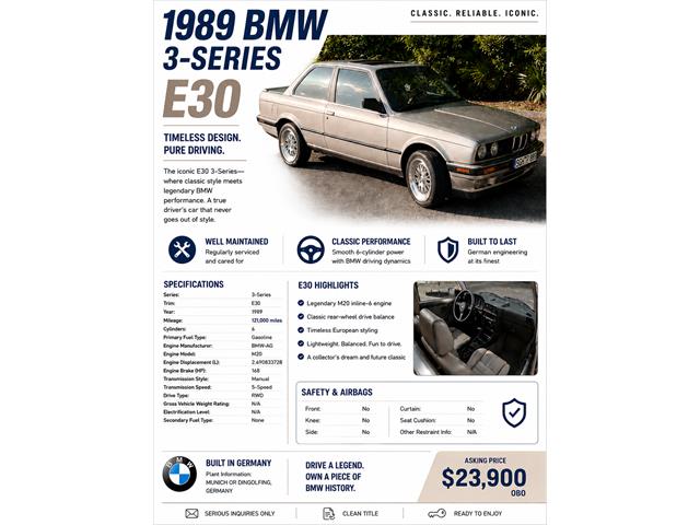 1989 BMW 325i (CC-2078676) for sale in Stuart, Florida