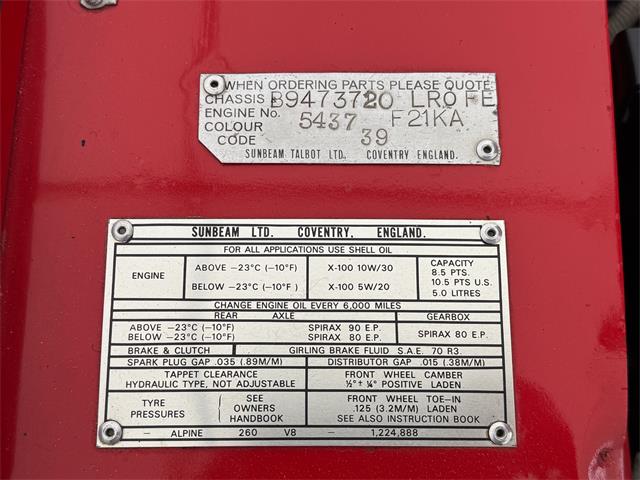 1965 Sunbeam Tiger (CC-2078825) for sale in Los Angeles, California