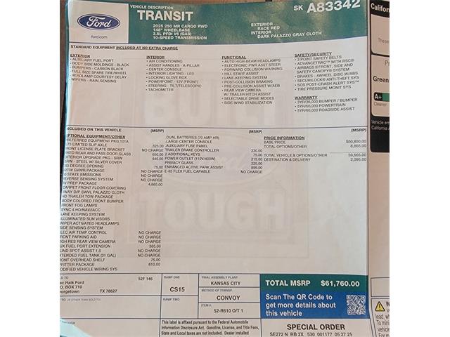 2025 Ford Transit (CC-2078893) for sale in CONROE, Texas