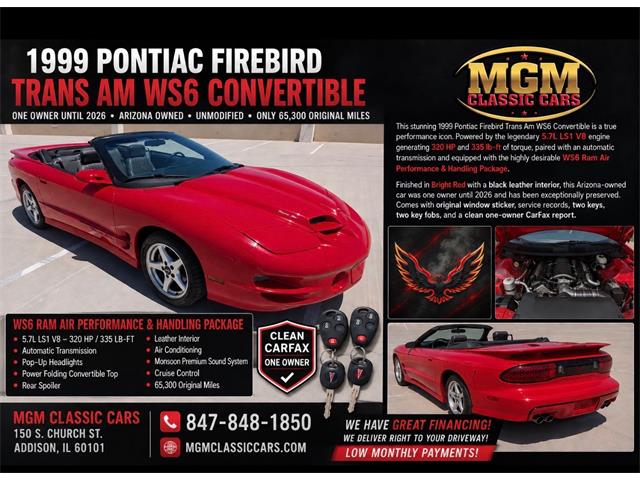 1999 Pontiac Firebird (CC-2079414) for sale in Addison, Illinois