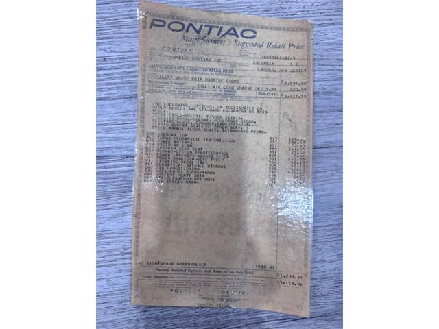 1968 Pontiac Grand Prix (CC-2079425) for sale in Greensboro, North Carolina