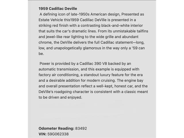 1959 Cadillac Coupe DeVille (CC-2081010) for sale in Burlington, Washington