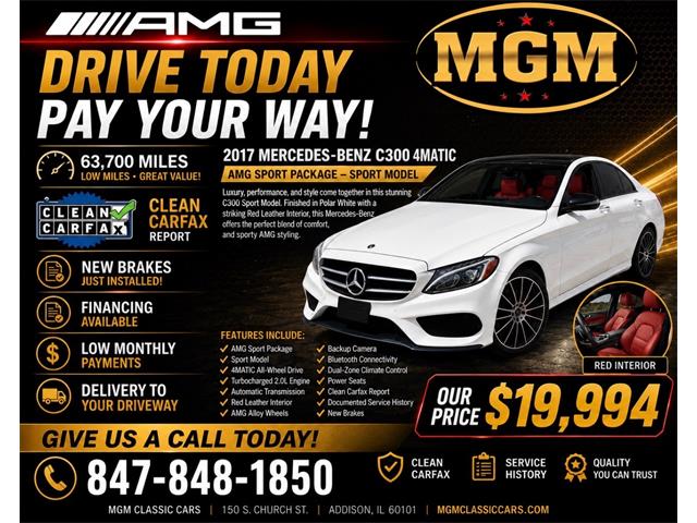 2017 Mercedes-Benz C-Class (CC-2081477) for sale in Addison, Illinois