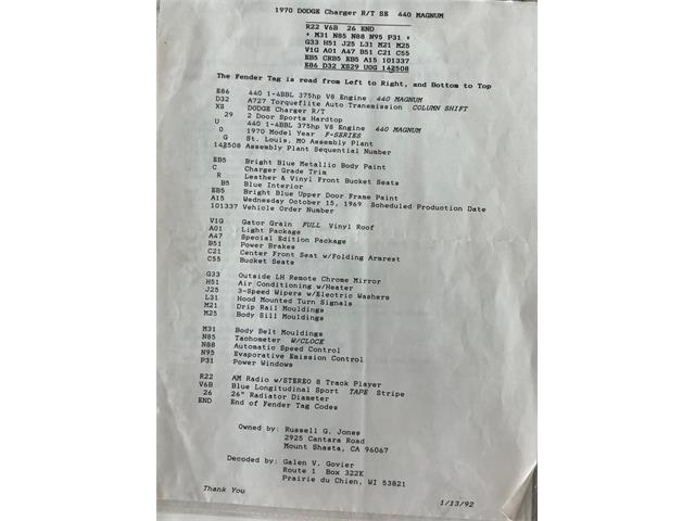 1970 Dodge Charger (CC-2081525) for sale in Greensboro, North Carolina