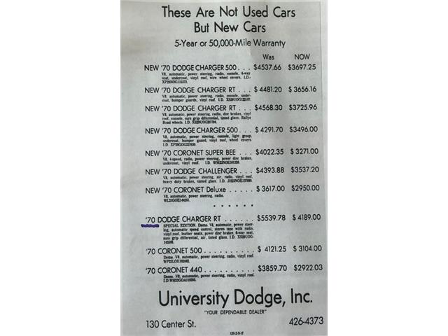 1970 Dodge Charger (CC-2081525) for sale in Greensboro, North Carolina
