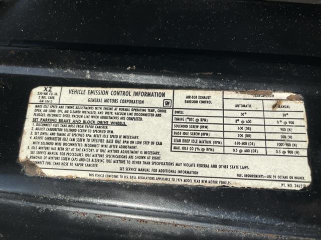 1974 Chevrolet El Camino (CC-2080257) for sale in Mill Hall, Pennsylvania