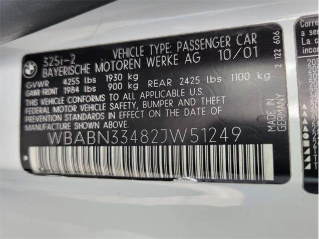 2002 BMW 325i (CC-2082583) for sale in Cadillac, Michigan