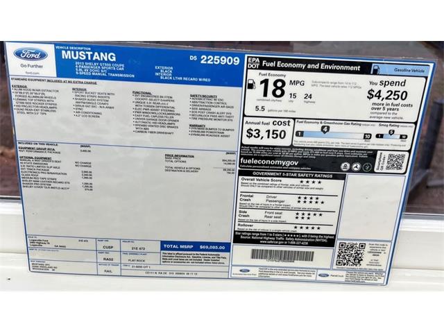 2013 Shelby GT500 (CC-2080367) for sale in Addison, Illinois