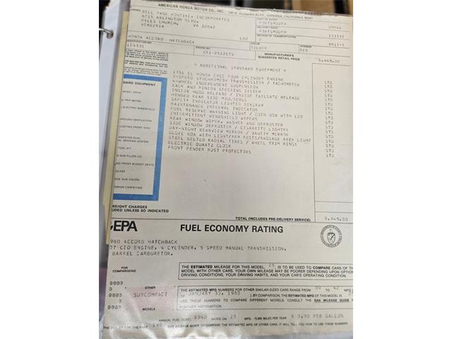 1980 Honda Accord (CC-2080378) for sale in Greensboro, North Carolina