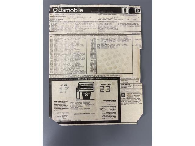 1986 Oldsmobile Cutlass (CC-2084408) for sale in Mill Hall, Pennsylvania