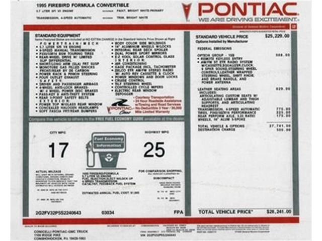 1995 Pontiac Firebird (CC-2080449) for sale in West Chester, Pennsylvania