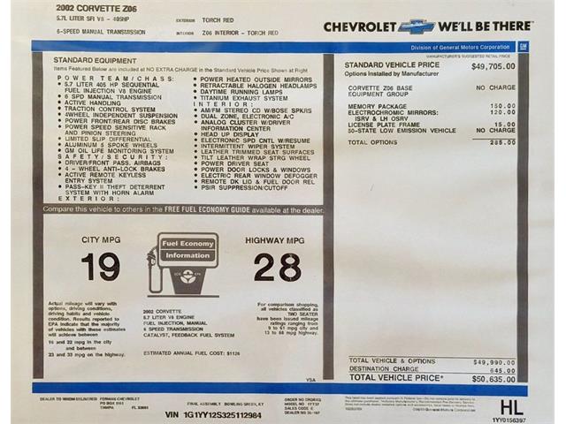 2002 Chevrolet Corvette (CC-2085138) for sale in West Chester, Pennsylvania