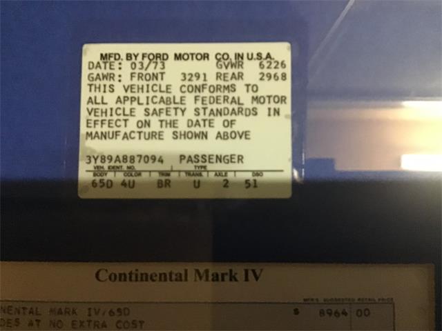 1973 Lincoln Continental Mark IV (CC-2085401) for sale in Cobbs Creek, Virginia