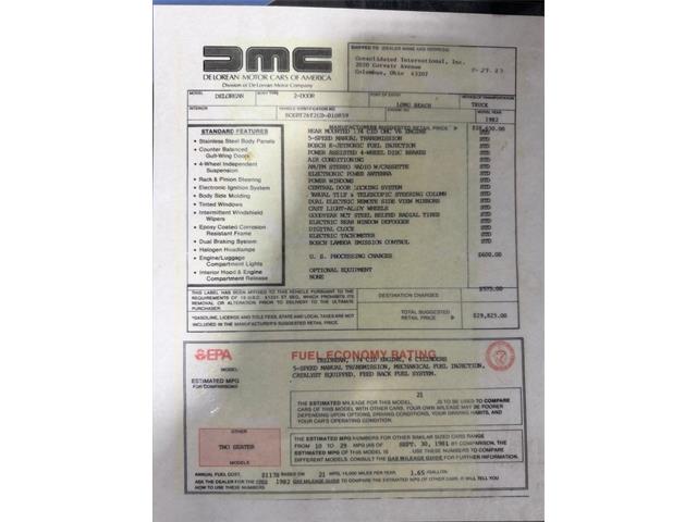 1982 DeLorean DMC-12 (CC-2080548) for sale in Saugatuck, Michigan