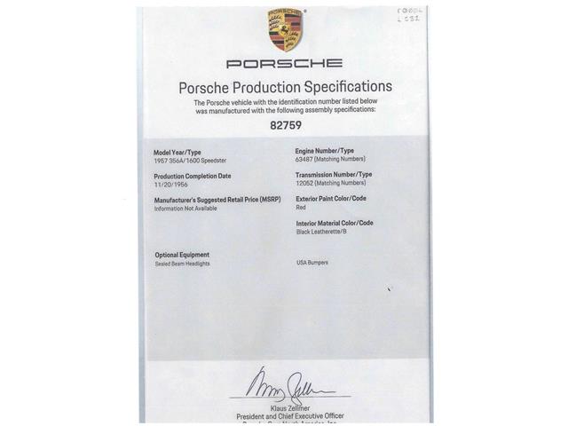 1957 Porsche 356A (CC-2085483) for sale in Costa Mesa, California