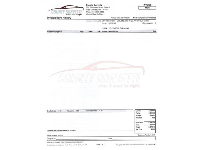 2016 Chevrolet Corvette (CC-2085535) for sale in West Chester, Pennsylvania