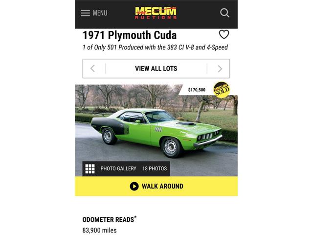 1971 Plymouth Barracuda (CC-2085795) for sale in Huntsville, Alabama