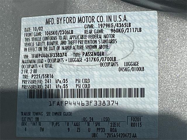 2003 Ford Mustang (CC-2086050) for sale in Sarasota, Florida