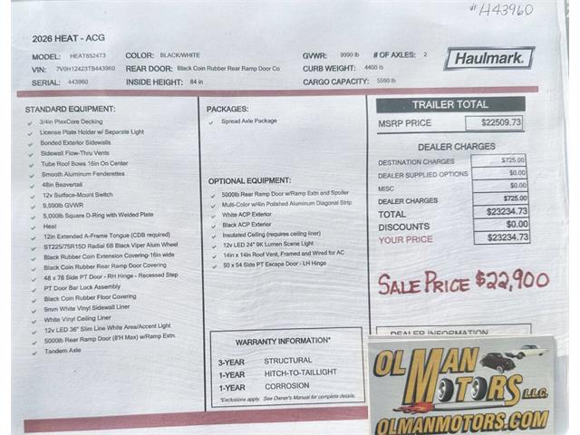 2026 Haulmark Trailer (CC-2086283) for sale in Louisville, Ohio