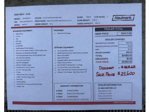 2026 Haulmark Trailer (CC-2086285) for sale in Louisville, Ohio