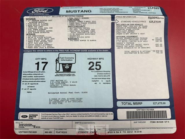 2007 Ford Mustang (CC-2086965) for sale in North East, Pennsylvania