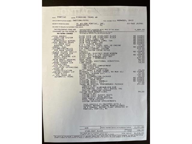 1978 Pontiac Firebird (CC-2086986) for sale in Carrollton, Texas