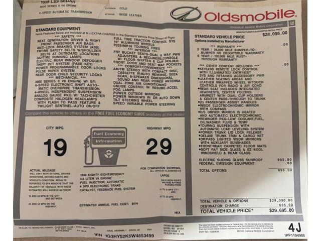 1998 Oldsmobile LSS (CC-2087155) for sale in Morgantown, Pennsylvania