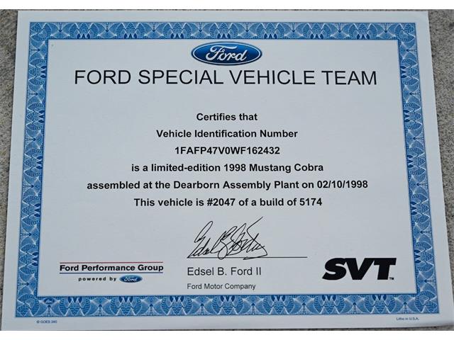 1998 Ford Mustang SVT Cobra (CC-2087396) for sale in Warner Robins, Georgia