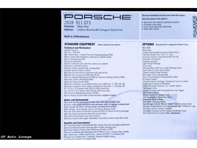 2018 Porsche 911 GT3 (CC-2087449) for sale in Rancho Cordova, California