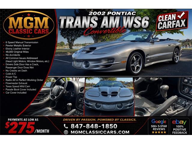 2002 Pontiac Firebird (CC-2087835) for sale in Addison, Illinois