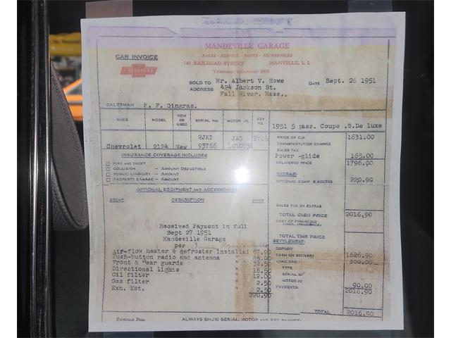 1951 Chevrolet Styleline Deluxe (CC-2088144) for sale in hopedale, Massachusetts