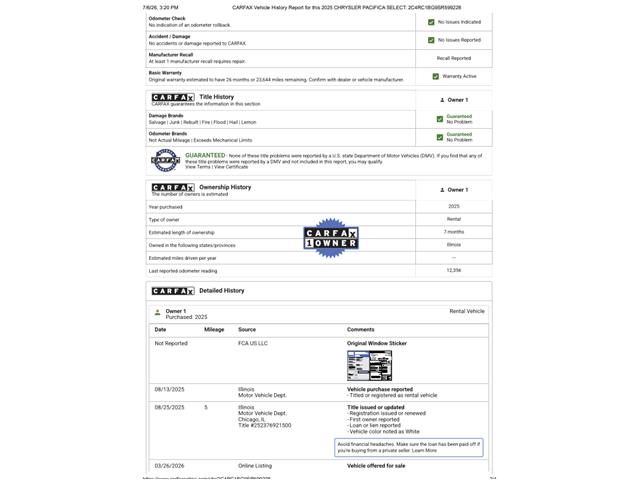 2025 Chrysler Pacifica (CC-2088319) for sale in Ramsey, Minnesota