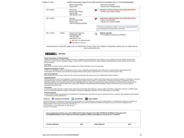 2022 Chevrolet Silverado (CC-2088652) for sale in Ramsey, Minnesota