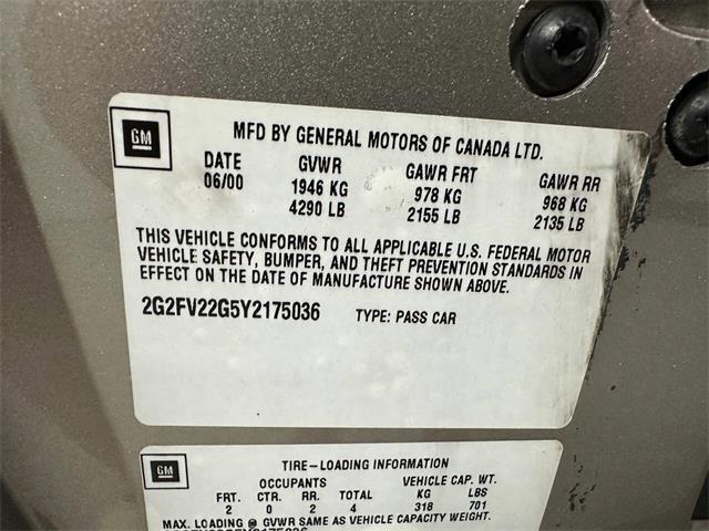 2000 Pontiac Firebird (CC-2088719) for sale in McDonald, Pennsylvania