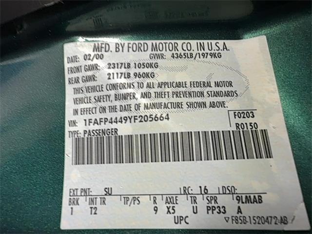 2000 Ford Mustang (CC-2088723) for sale in Reading, Pennsylvania