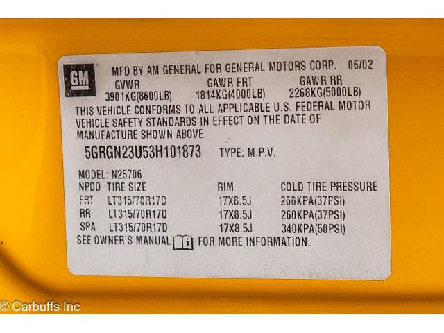 2003 Hummer H2 (CC-2088784) for sale in Concord, California