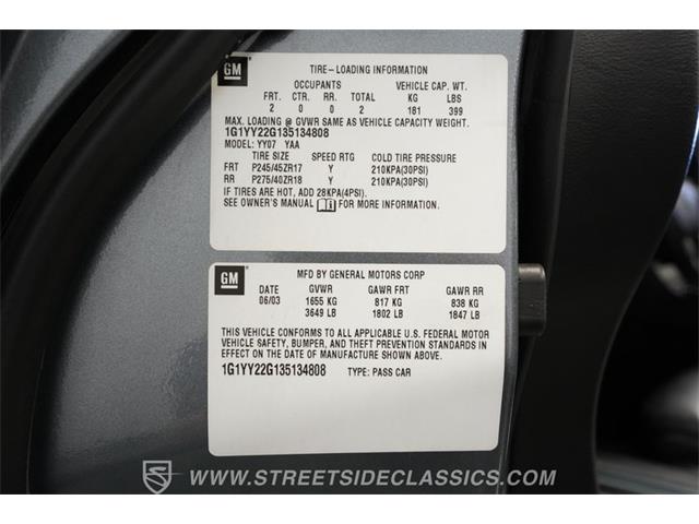 2003 Chevrolet Corvette (CC-2088862) for sale in Concord, North Carolina