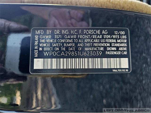 2001 Porsche Boxster (CC-2089104) for sale in Sonoma, California