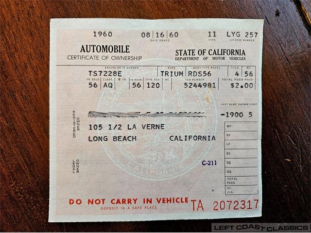 1955 Triumph TR2 (CC-2089130) for sale in Sonoma, California