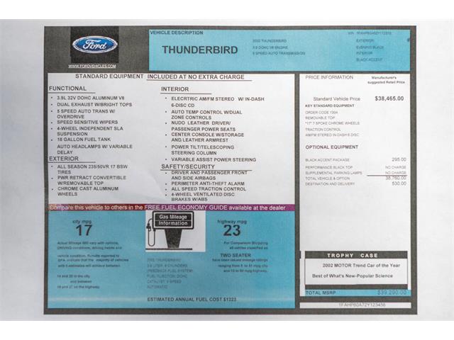 2002 Ford Thunderbird (CC-2089335) for sale in Washington, Michigan